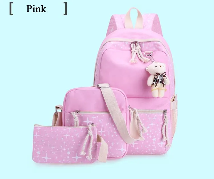 4 шт. корейские повседневные женские рюкзаки, холщовые сумки для книг в консервативном стиле, школьные сумки для девочек-подростков, композитные сумки Mochila