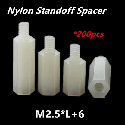 200 шт. промежуточные винты для печатной платы/компьютера|standoff spacer|nylon standoff spacerscrew