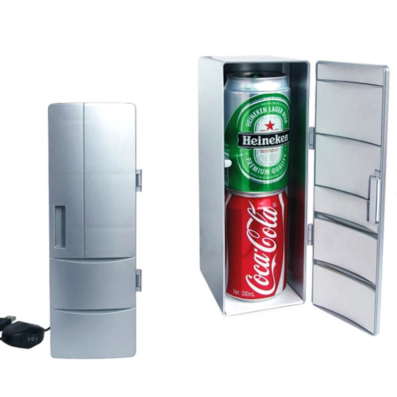 USB new generation mini fridge office table fridge cool and heating 5V