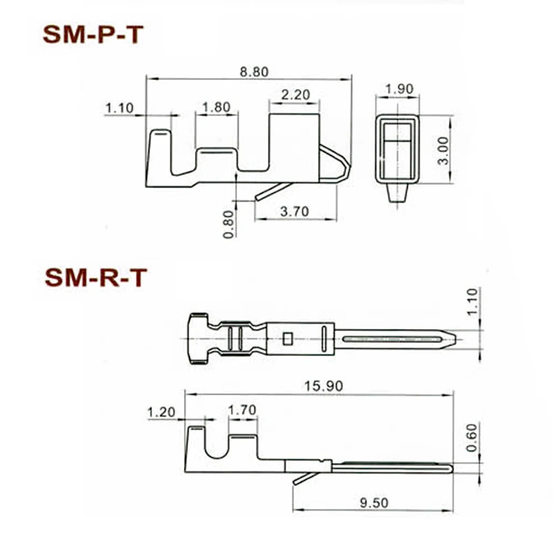 10 компл./лот разъемы SM 2Pin шаг SM2.54 мм разъем мужского и женского пола Корпус+ терминалы SM-2P SM-2R JST SM2.54
