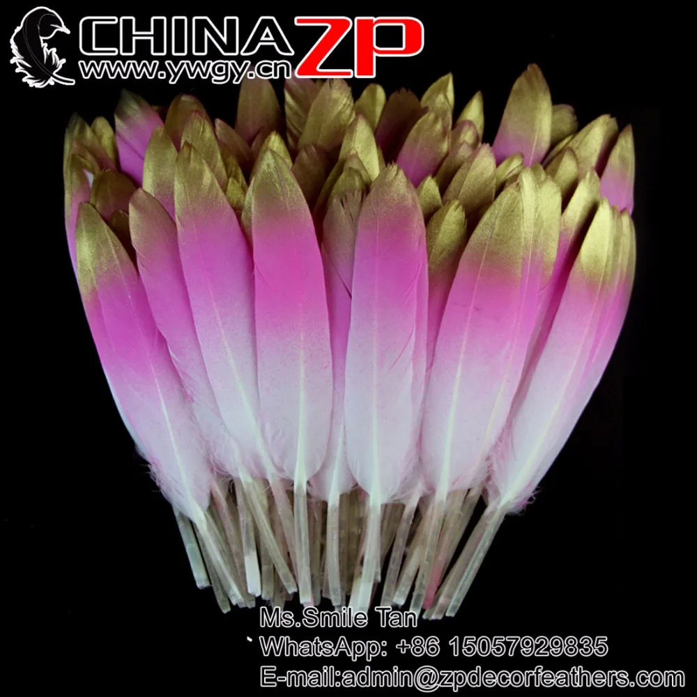 CHINAZP Feathers 100pcs/lot Beautiful Patterns Ombre Light Pink