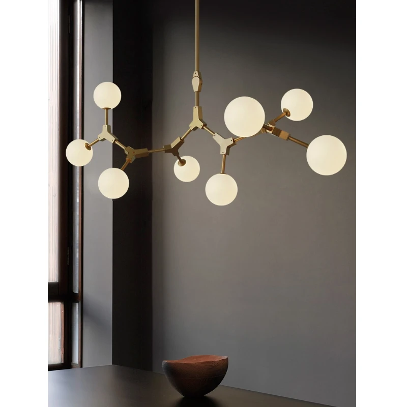 

Modern Bar LED Pendant Lights Nordic Light Fixture Tree Stick Magic Pigeon Hanging Lamp Molecule Light Art Decor Restaurant Cafe