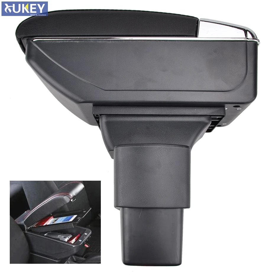 

Dual Layer Center Console Storage Box For Nissan NV200 Chevrolet City Express Evalia Faux Leather 2010-2017 Armrest Arm Support