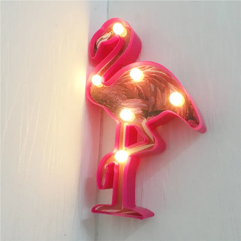 3D обновленный светодиодный ночник с изображением фламинго, единорога, русалки, светящаяся настенная лампа с изображением животных из мультфильмов, украшение для дома, освещение