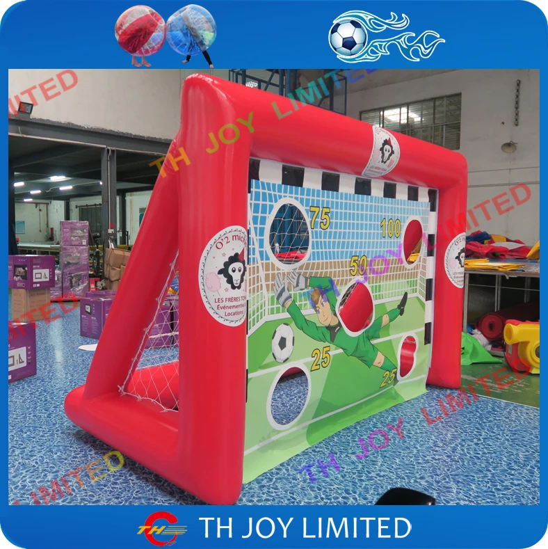 

air sealed 0.6mm pvc tarpaulin 3*1.5m inflatable football goal,inflatable football toss game,inflatable football target