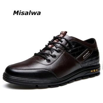 

Misalwa Misalwa 2020 New Mens Casual Shoes Height Increase British Style Autumn Fashion Flats Men Footwear Elevator Shoes