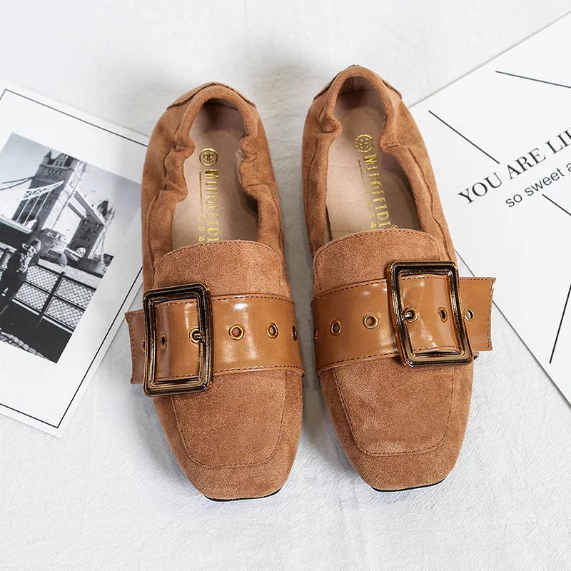 

Women Flats Shallow Slip On Flat Shoes Metal Decor Boat Shoes Woman Loafers Shoes Ladies Ballet Flats Comfortable Ladies Zapatos