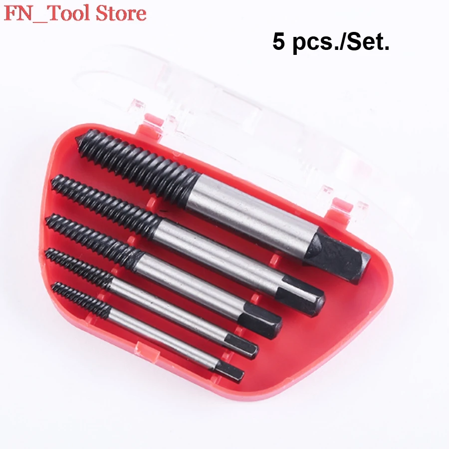 5 pcs/set broken stud spanner Screw Extractor Drill Guide Broken