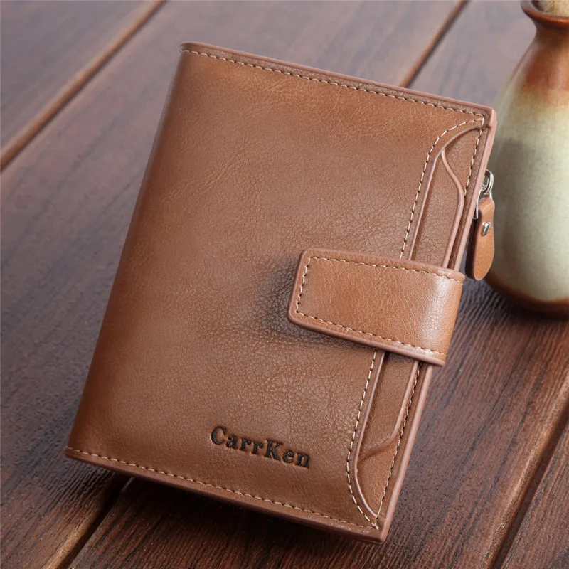 

NEW Vintage Unisex Short Wallet Genuine Leather Multi-Card Bit Retro Card Holder Clutch Men's ’Wallets Purses Carteira HC216