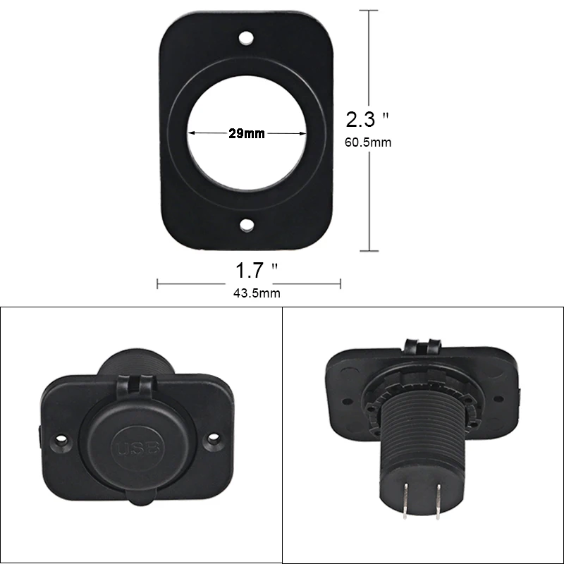 USB Автомобильное зарядное устройство держатель USB зарядное устройство прикуриватель вольт метр 12 В розетка панель Держатель