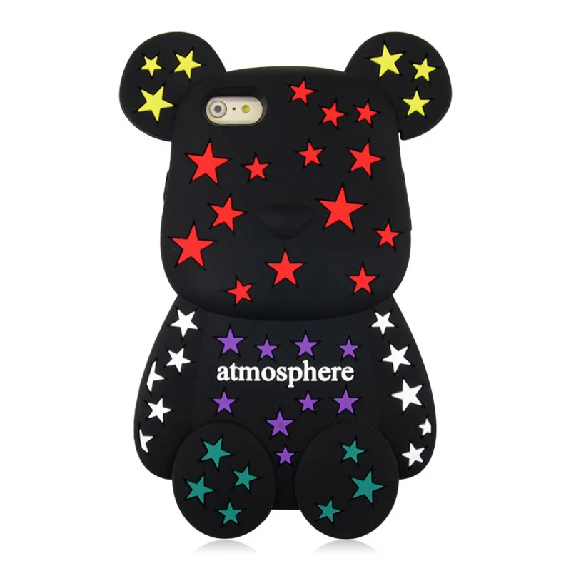 Cute Bear Phone Cases For Apple iPhone 6 case 3D Cartoon Silicone case