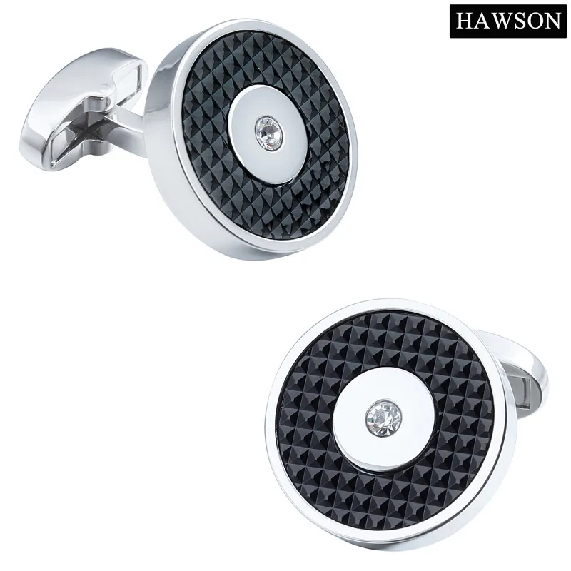 

Classical Round Crystal Cufflinks Mens Jewelry Accessories For Wedding Best Selling