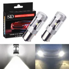 Bombillas LED BA15S para coche, luz trasera antiniebla, giro 6 SMD, Chip Led S25 P21W, lámpara R5W, reserva de estacionamiento, fuente de luz de coche con luces D040, 1156 Uds.
