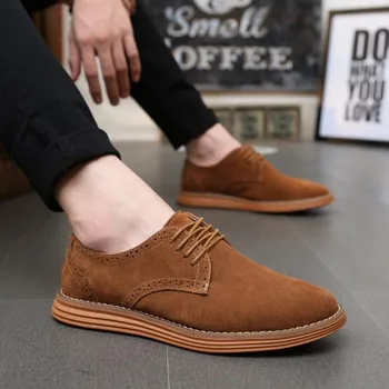

Nice Men Shoes Casual Suede Leather Shoes Mens Loafers Black Oxford Shoes For Men Zapatos Hombre Big Size 28-67 Erkek Ayakkab