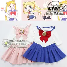 Japanese Kids Girls Halloween Dress Sailor Moon Chibi Usa Cosplay Costume School Navy Style Uniform Dress Children’s Day Gift
