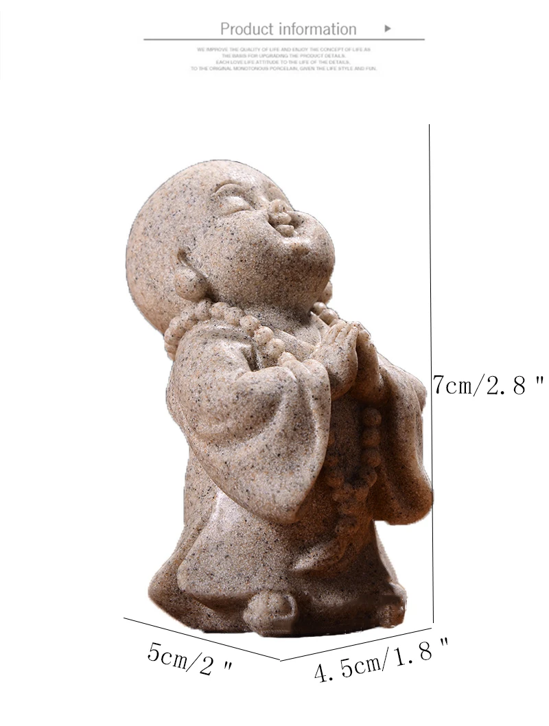 Мини монах ремесла украшение дома Будда миниатюрные фигурки автомобиля куклы украшения песчаник маленькая Maitreya настольная мебель подарок