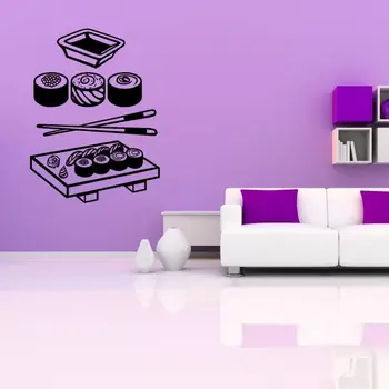 

Sushi Wall Sticker Restaurant Japanese Food Decal Poster Vinyl Art Decals Decor Mural Decoration Sushi Bar Glass Decal