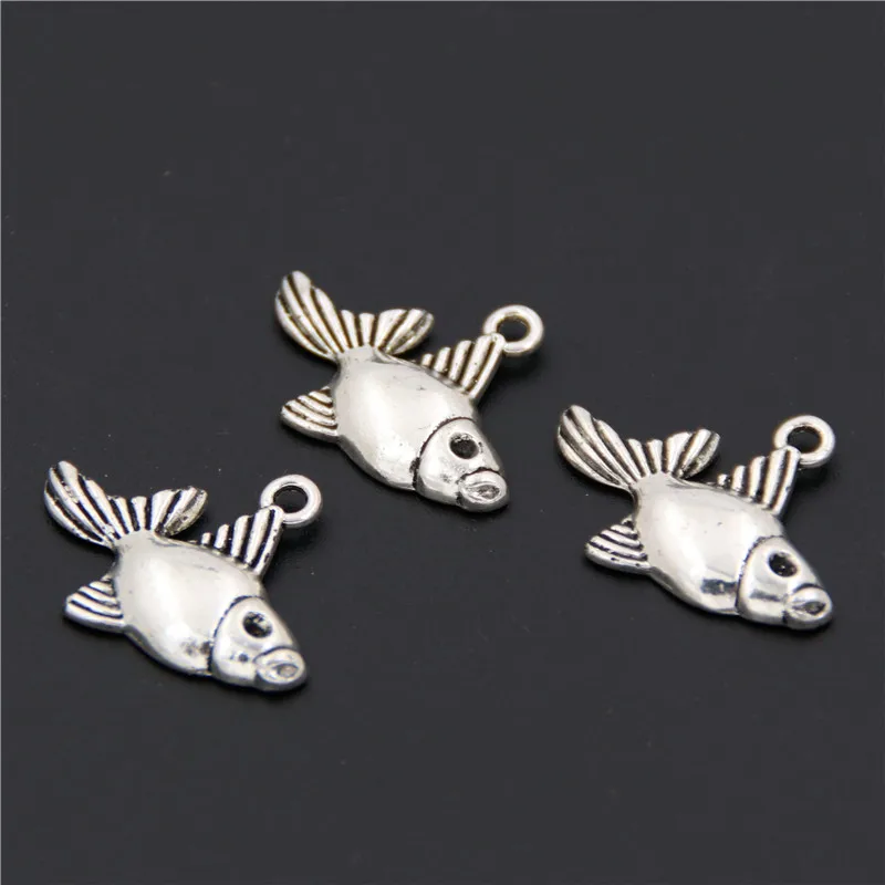 10pcs Mini Charms Alloy Vivid Tropical Fish Pendant Handcrafts Bracelet Ocean Jewelry Making Accessory A2538 | Украшения и