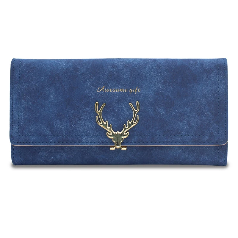 

Fashion exquisite deer head multi-function large capacity ladies clutch bag elegant multi-colors lady simple style buckle wallet