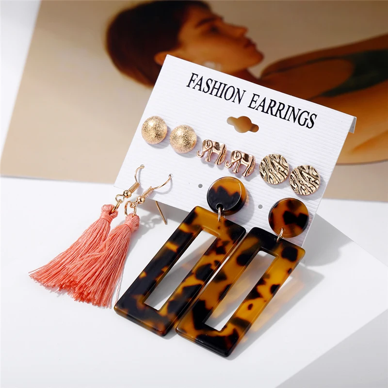 17KM-Geometric-Tassel-Dangle-Earrings-Set-For-Women-Bohemian-Resin-Oversize-Personalized-Earring-Statement-For-Female