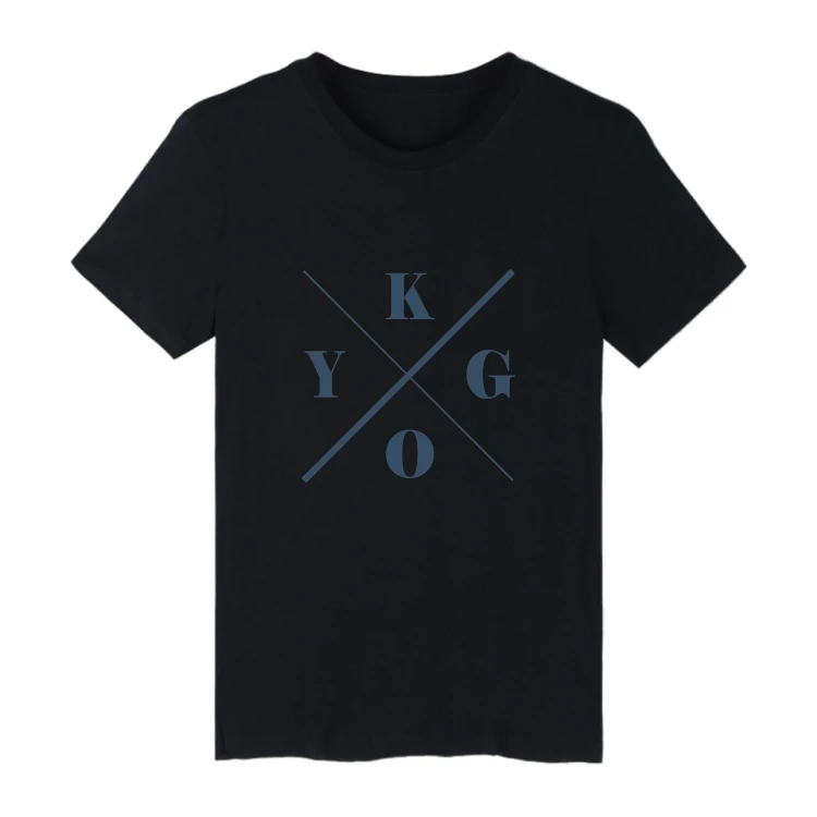 LUCKYFRIDAYF Мужская хлопковая футболка с логотипом DJ Kygo Повседневная коротким