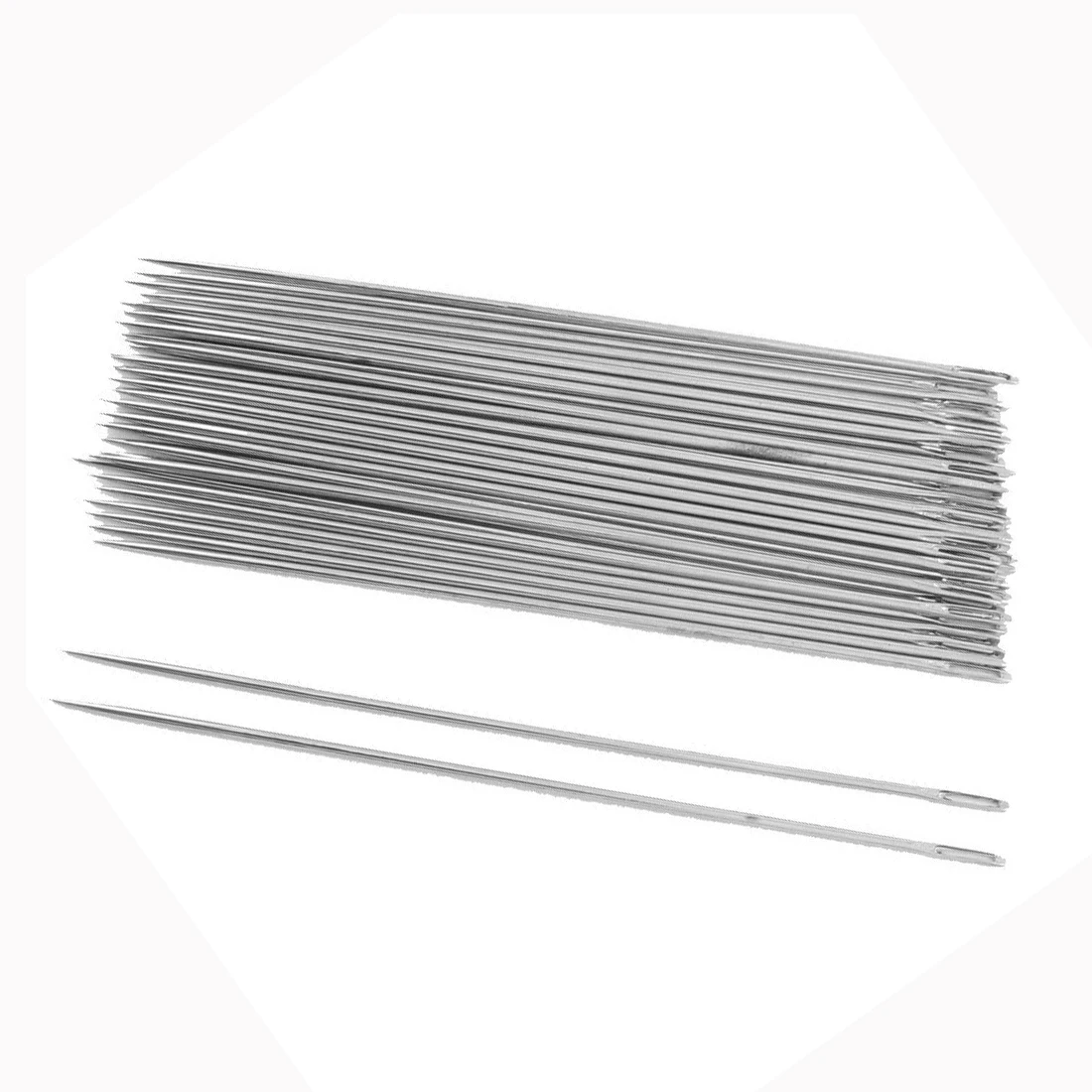 

HGHO-30 Pcs Silver Tone Metal Sewing Needles 3.5" Long