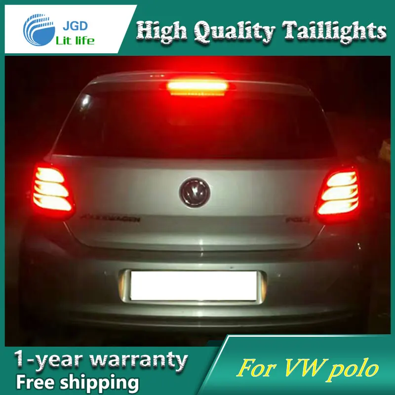 Автомобильный стильный задний фонарь для Фольксваген Поло 2011- задний светильник s светодиодный задний светильник светодиодный DRL+ тормоз+ Парк+ сигнальный стоп-сигнал
