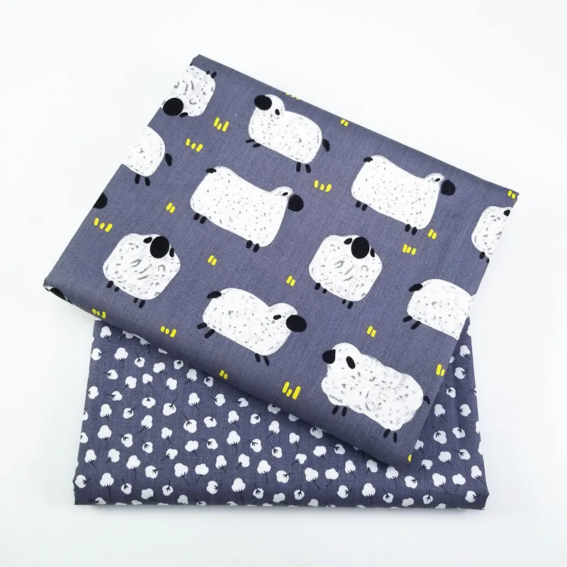 

50X40CM Home Textile Cotton Twill Fabric Printed For Material Bed Sheet Soft Cloth Quilting Patchwork Tecido Baby Beding Dolls