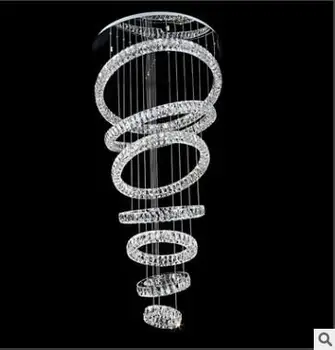 

Led stainless steel crystal living room chandelier bedroom restaurant K9 crystal chandelier hotel engineering lamps
