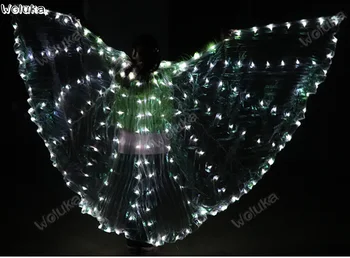 

Led light wings adult dance luminous props belly dance cloak fluorescent butterfly dance ballet costume CD50 W03