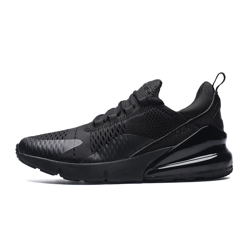 Фирменный дизайн; мужские кроссовки Flyknit; легкая повседневная обувь на воздушной подушке; удобная мужская обувь на шнуровке; Zapatos De Hombre - Цвет: Black