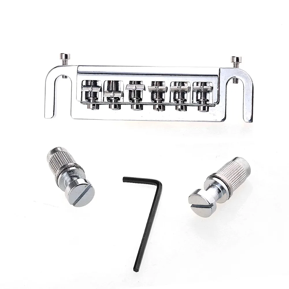 Musiclily Badass Style Guitar Wraparound Adjustable Bridge for Les Paul Chrome | Спорт и развлечения