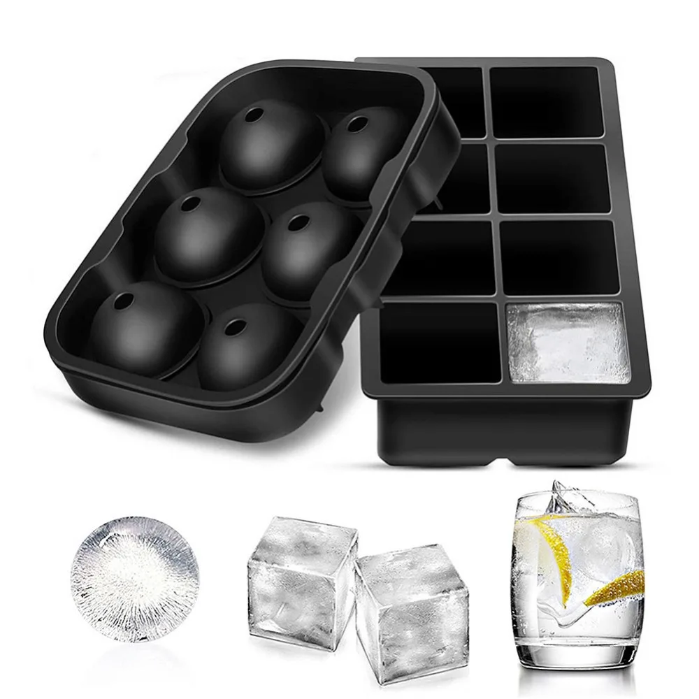 

Round Silicone Ice Cube Tray Mold Ball Ice Cube Ball Maker Mold Silicone Ice Sphere Mold For Party Bar Accessories