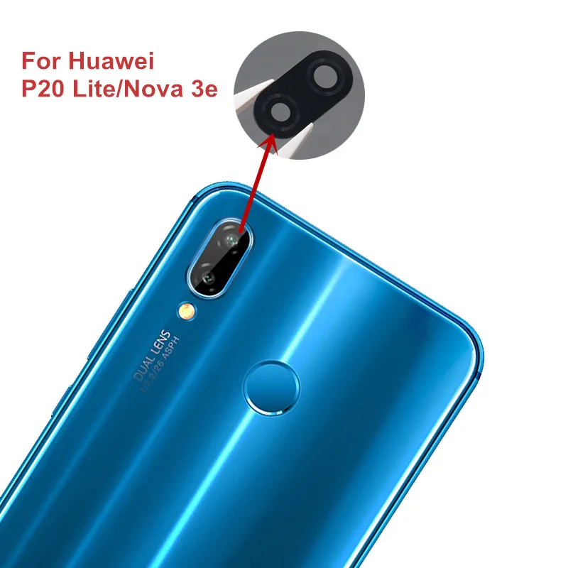 Новая задняя камера, стеклянная крышка объектива для huawei P20 P20 Pro Lite Nova 3e с клейкой лентой, Замена+ номер отслеживания