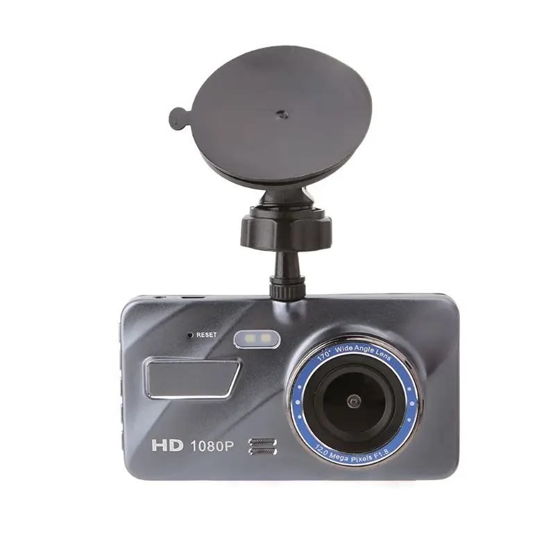 Dash Cam Dual Lens Car DVR Camera Full HD 1080P 4inch Touch IPS Screen Front+Rear Night Vision Video Recorder Parking Monitor