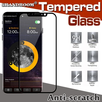 

100pcs Printing Full Cover Hard Edge Tempered Glass For iPhone 11 Pro Max XS XR X 8 7 6 6S Plus Screen Protector Gurad Film