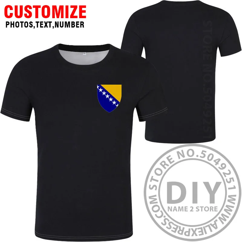 Style 4 Футболка с боснийскими и боснийскими героями и героями мультфильмов, индивидуальная футболка с именем, боснийская БиГ, флаг Ба, diy, печать, фото, хорватская одежда с логотипом - Цвет: Style 4