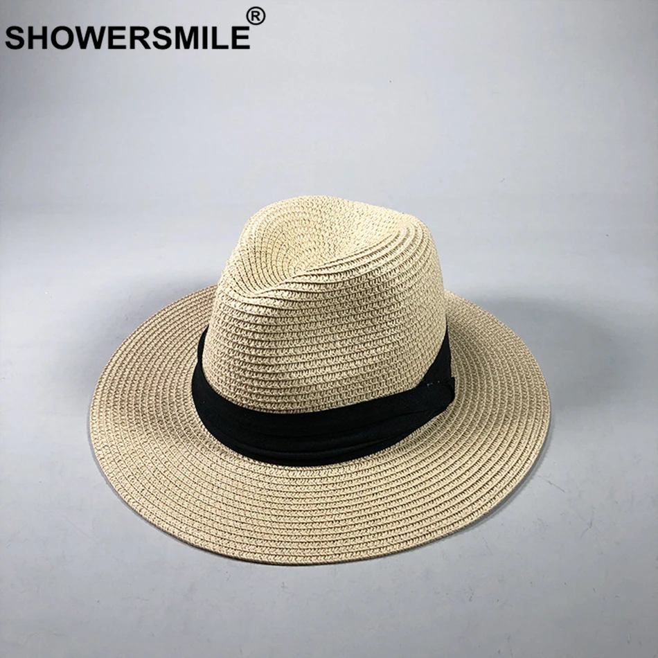 Шляпа SHOWERSMILE винтажная для мужчин и женщин Соломенная Панама в британском ретро