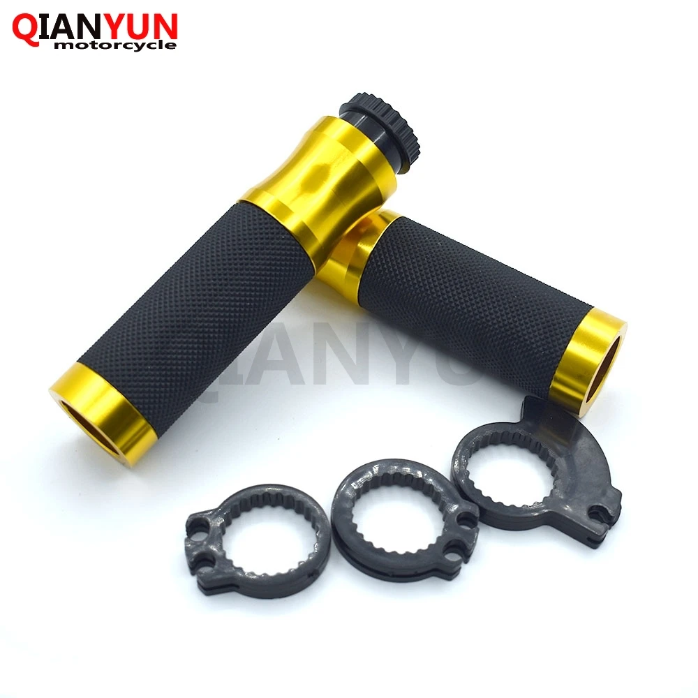 Для 7/8 ''мотоциклетные ручки, ручки на руль, CNC 22 мм, универсальные для Suzuki GSXR1300 GSX650F GSX1250 TL1000R GSF1250 1200 650 - Цвет: Золотой