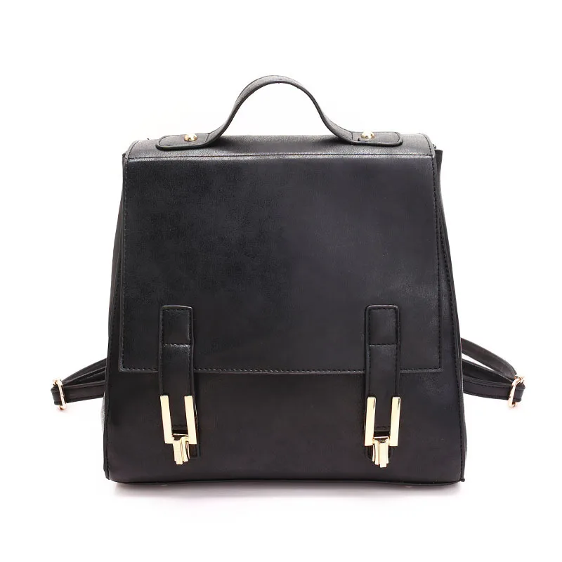 Fashion Women Backpack High Quality PU Leather Mochila School Bags for Teenagers Girls Top handle Backpacks