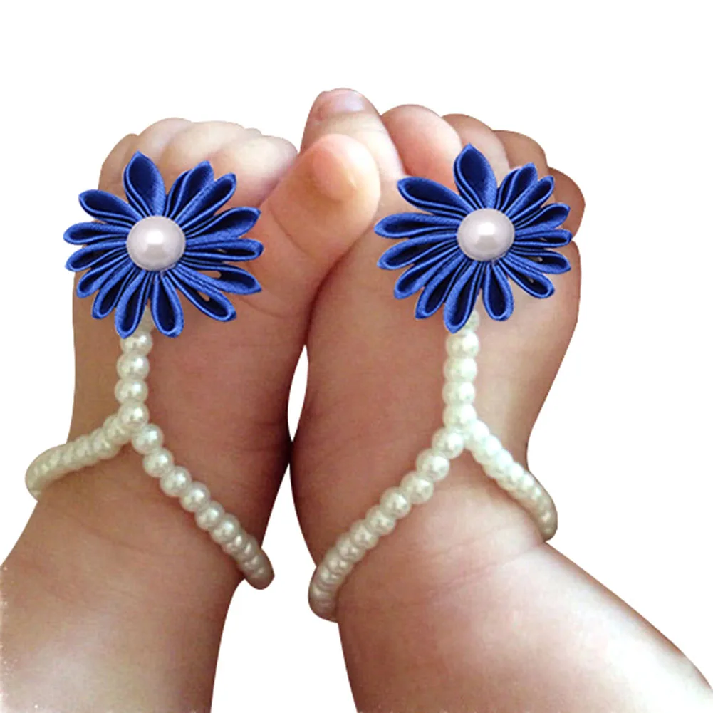 

2018 New Pearl Anklet Non-slip Foot Anklet Cute Folower Simulated Foot Accessories For Babies Gifts