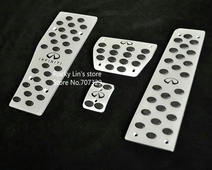 Free shipping Aluminum AT Auto Foot Pedals Car Pedals Foot Rest Set for