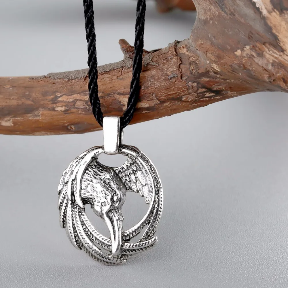 

CHENGXUN Vikings Pendant Necklace Eagle Ornament Ethnic Predatory Bird Amulet Collier Slavic Pagan Jewelry Germanic Necklaces