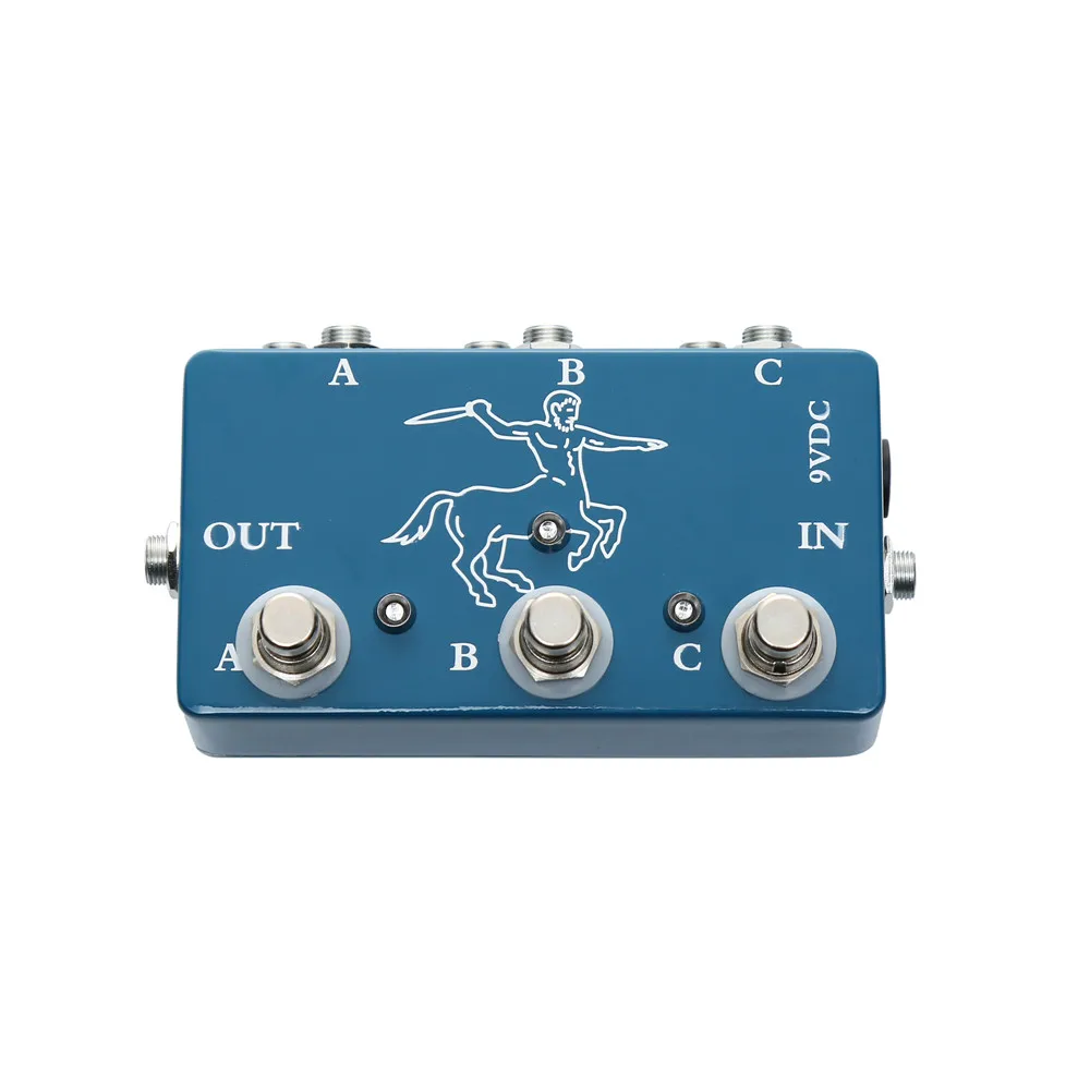 Colorful electric guitar looper pedal 3 channel selection effects