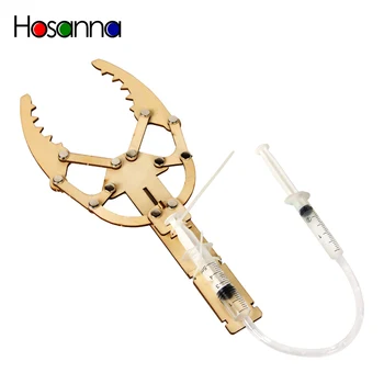 

Hosanna Kids DIY Wooden Hydraulic Arm Science Toys Kit Robot Blocks Physics Learning Educational Toys for Children Boys 4 Years