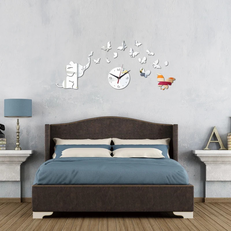 Часы со слоном кварцевые акриловые геометрические 2019|clock living room|living room watchclock |