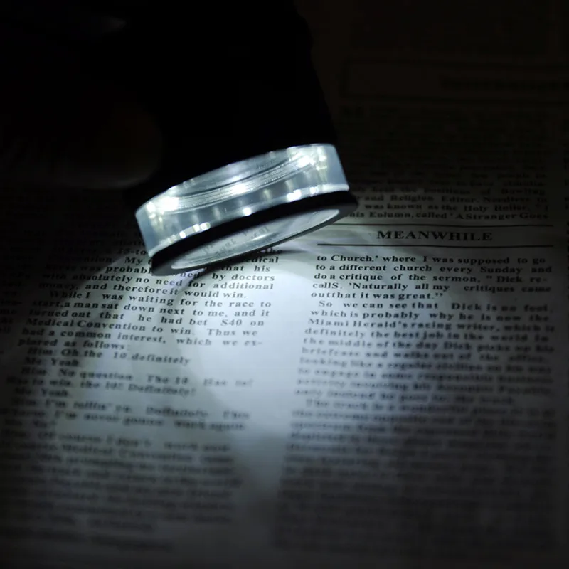  10X Metal LED Illuminated Focus Adjustable Cylindrical Loupe Measuring Magnifier Achromatic Lens wi - 32810404515