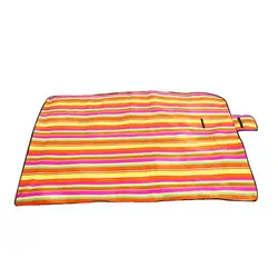Очень большое одеяло для пикника коврик мат, непромокаемый коврик для путешествий Кемпинг пляж дети ребенок цветной полосой