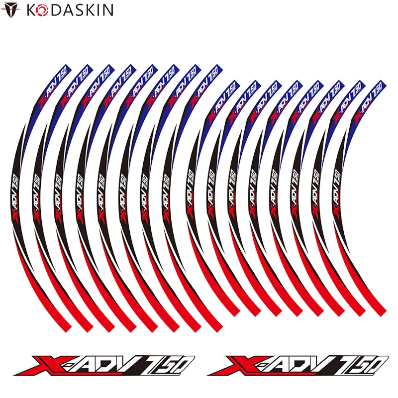 

KODASKIN Motorcycle Waterproof Wheel Rim Stripe Stickers Tire Covers Decals Accessories for HONDA X-ADV XADV 750 X ADV750
