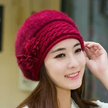 Зимние шапки для женщин шапка с кроличьим мехом шапки для женщин вязаная шапка бини утолщенная женская шапка бини